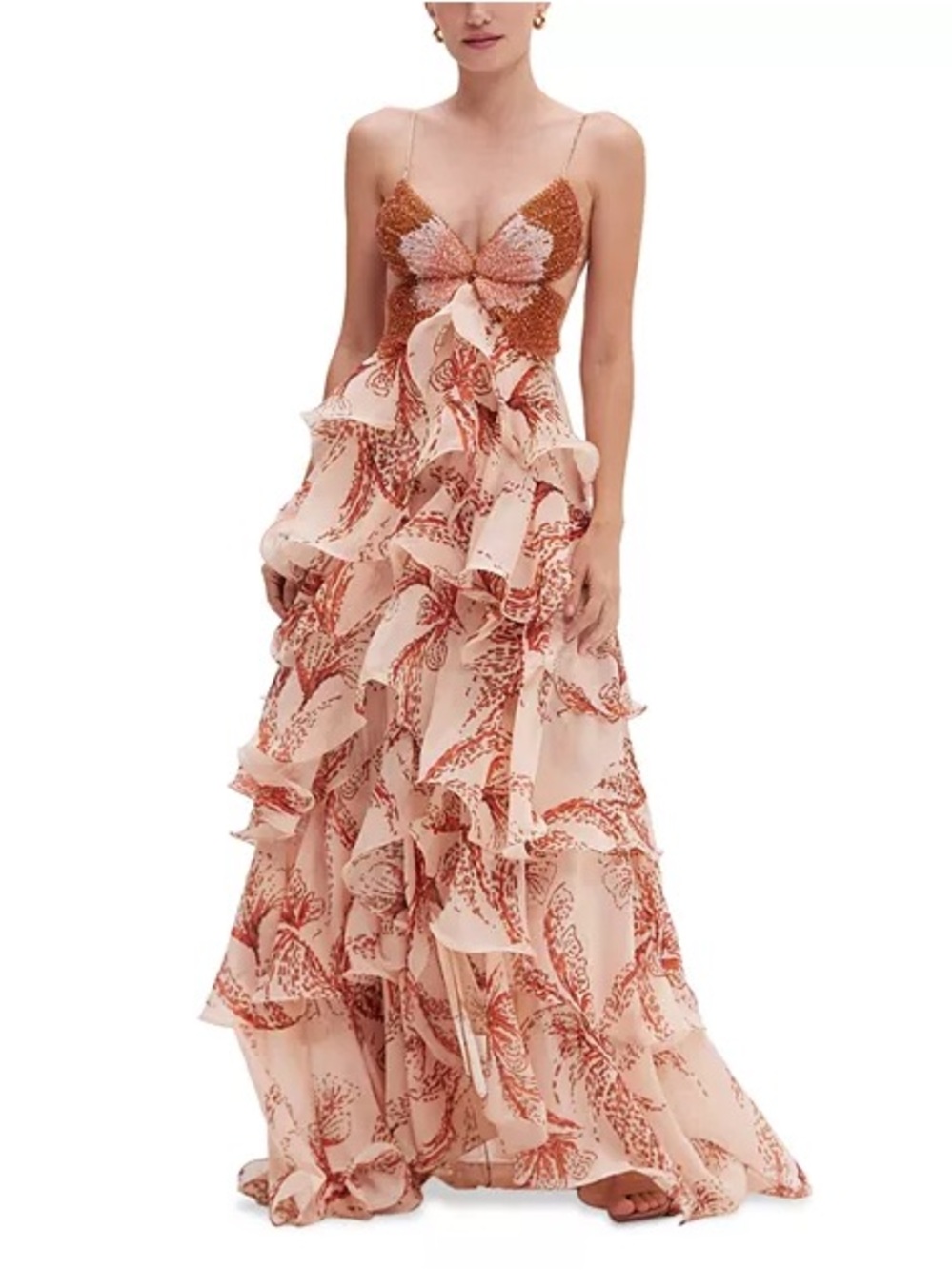 PatBO Sunset Butterfly Maxi Dress